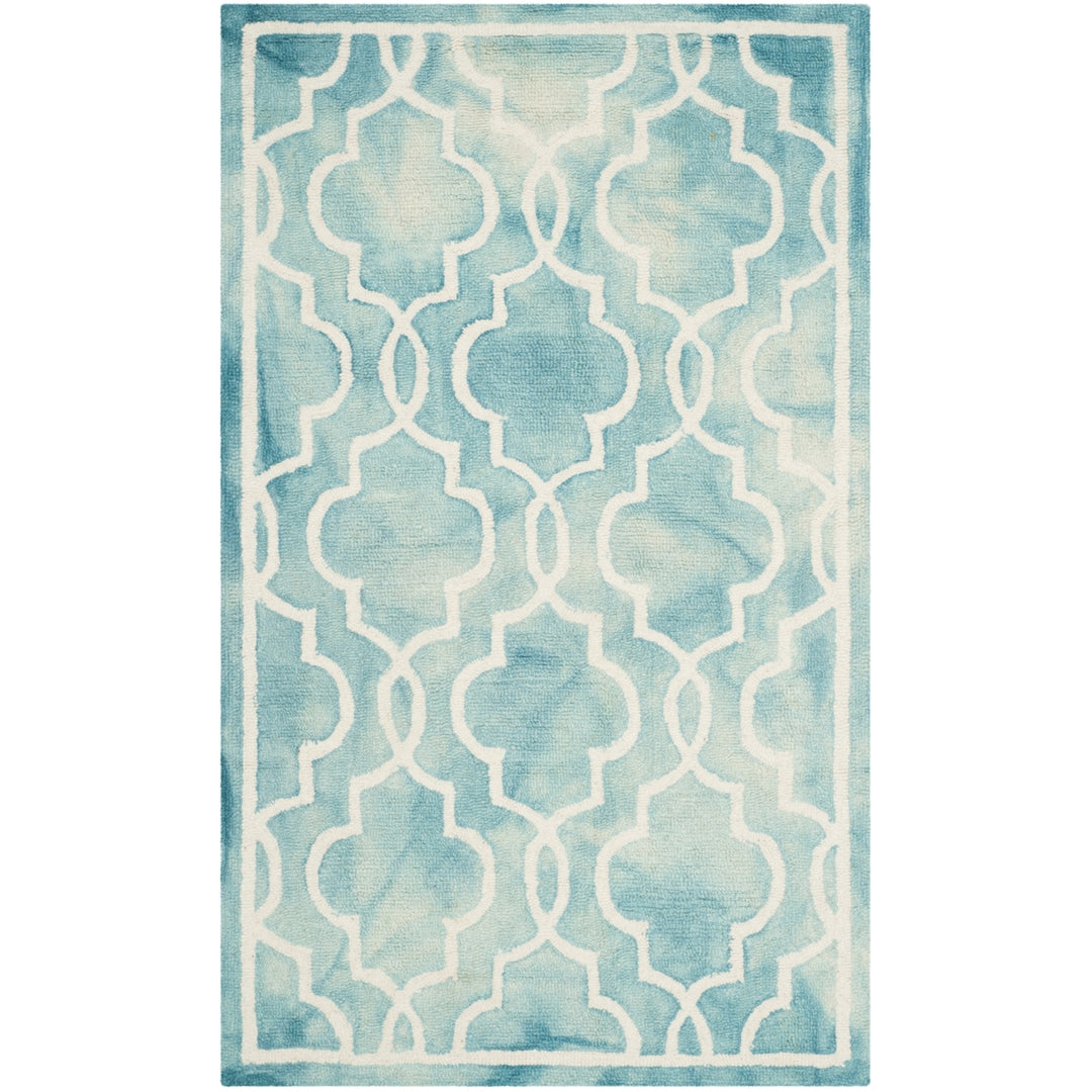 SAFAVIEH Dip Dye DDY539D Handmade Turquoise / Ivory Rug Image 4