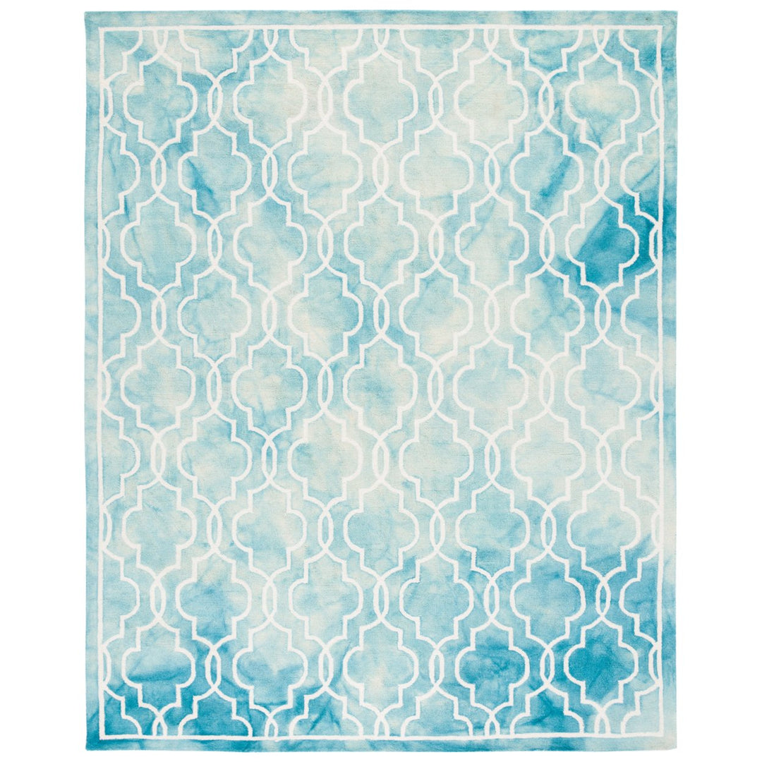 SAFAVIEH Dip Dye DDY539D Handmade Turquoise / Ivory Rug Image 1