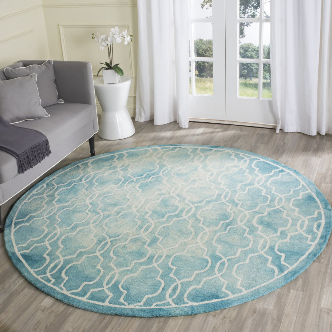 SAFAVIEH Dip Dye DDY539D Handmade Turquoise / Ivory Rug Image 9