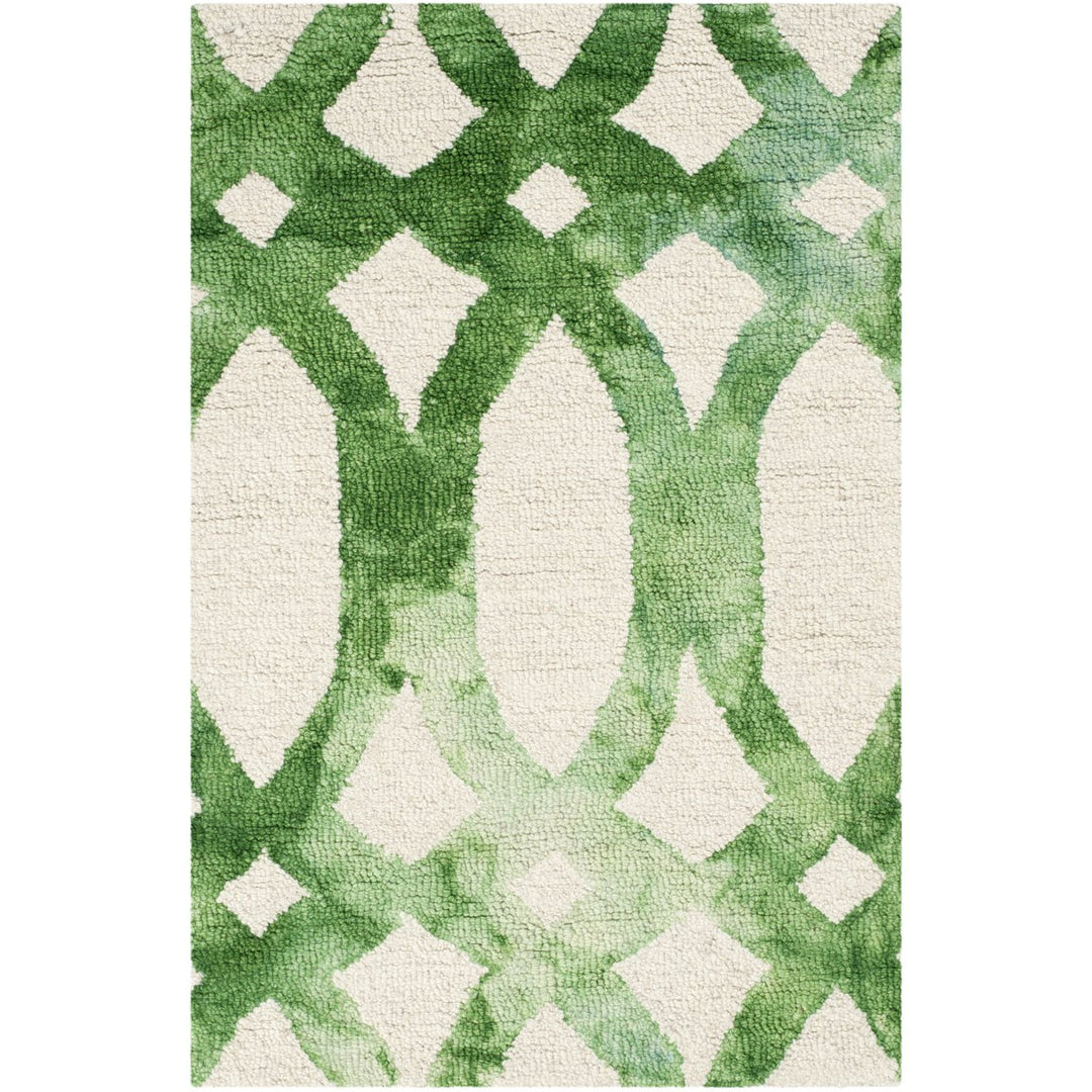 SAFAVIEH Dip Dye DDY675B Handmade Ivory / Green Rug Image 1