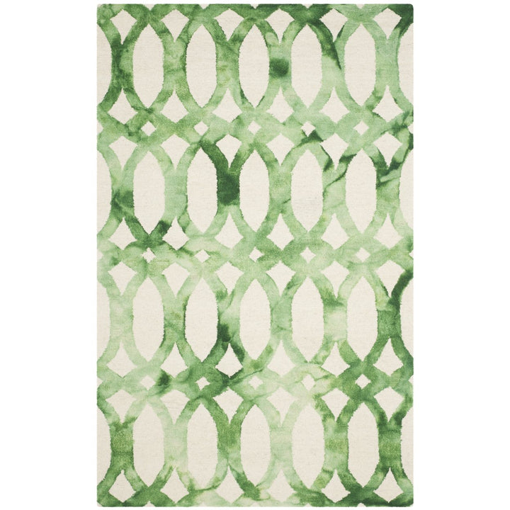 SAFAVIEH Dip Dye DDY675B Handmade Ivory / Green Rug Image 1