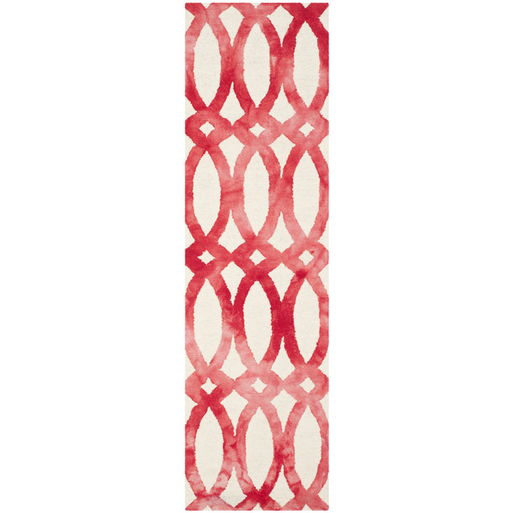 SAFAVIEH Dip Dye DDY675C Handmade Ivory / Red Rug Image 5