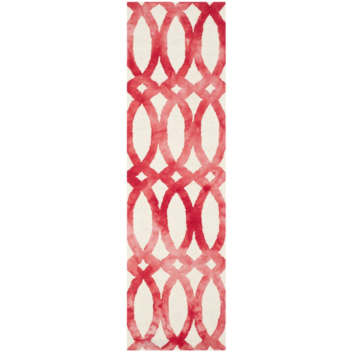 SAFAVIEH Dip Dye DDY675C Handmade Ivory / Red Rug Image 1