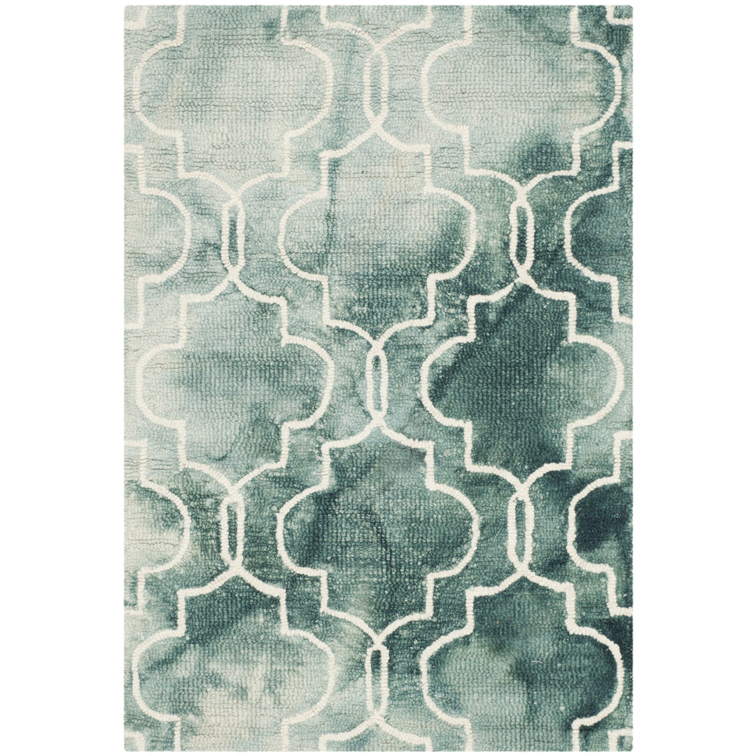 SAFAVIEH Dip Dye DDY676Q Handmade Green / Ivory Rug Image 2