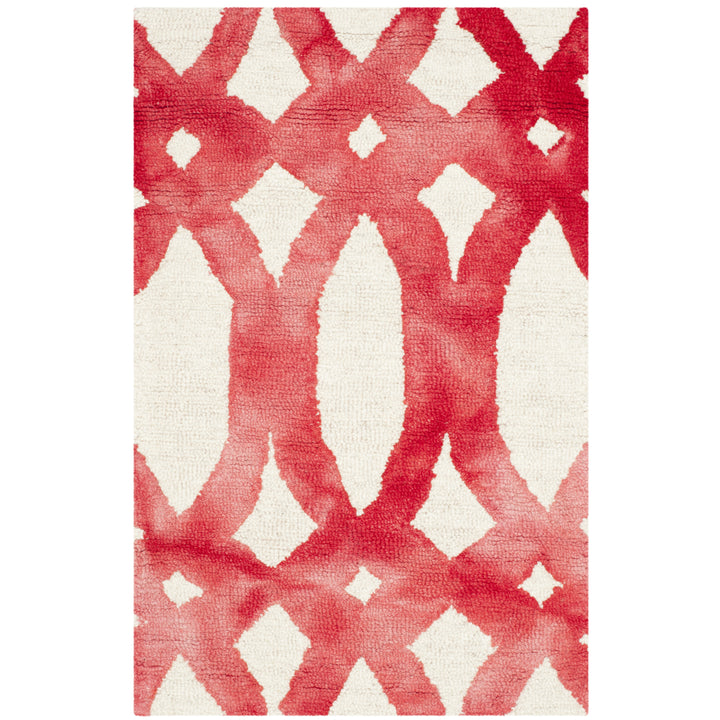 SAFAVIEH Dip Dye DDY675C Handmade Ivory / Red Rug Image 8