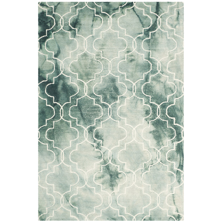 SAFAVIEH Dip Dye DDY676Q Handmade Green / Ivory Rug Image 4