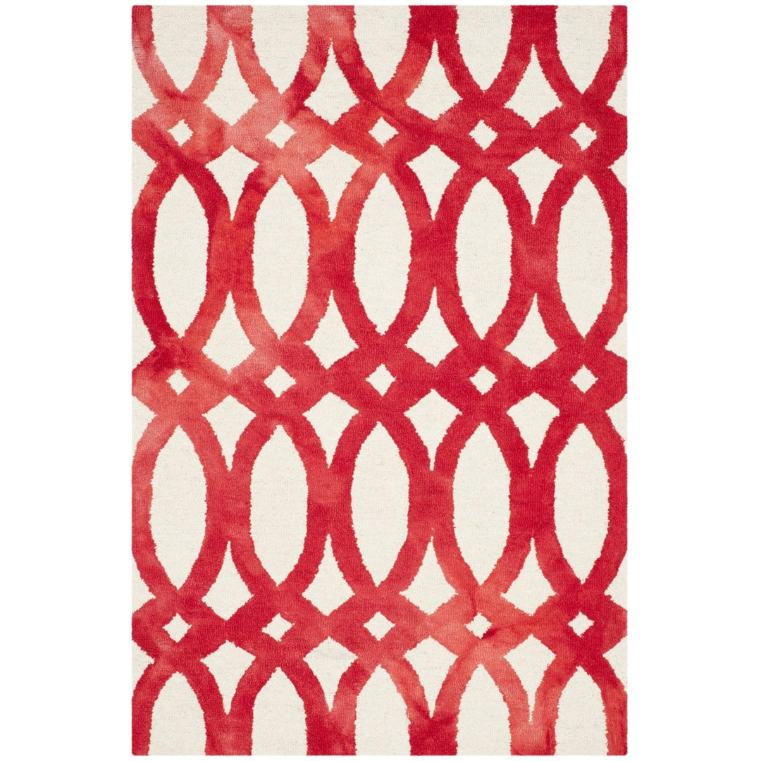 SAFAVIEH Dip Dye DDY675C Handmade Ivory / Red Rug Image 9