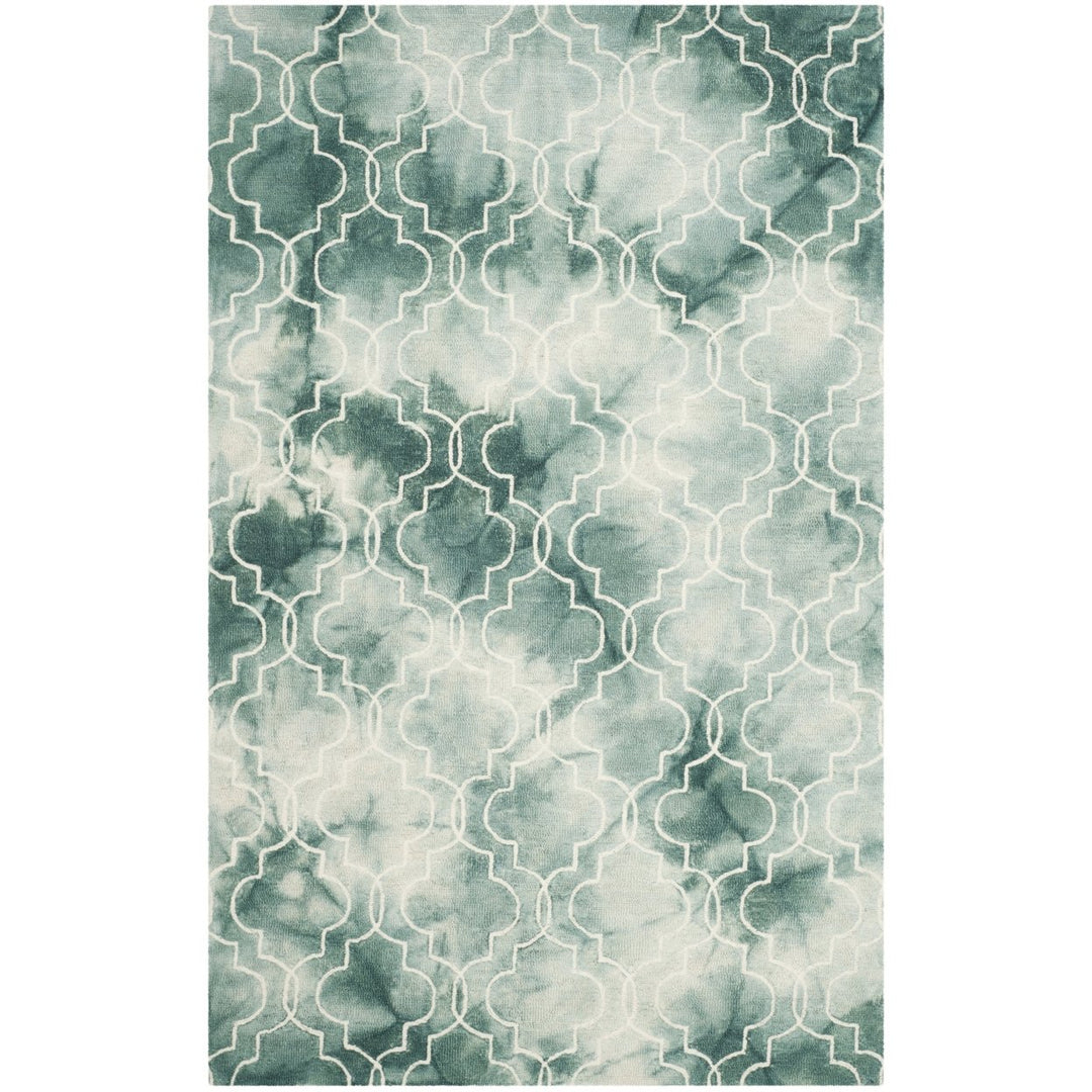 SAFAVIEH Dip Dye DDY676Q Handmade Green / Ivory Rug Image 5