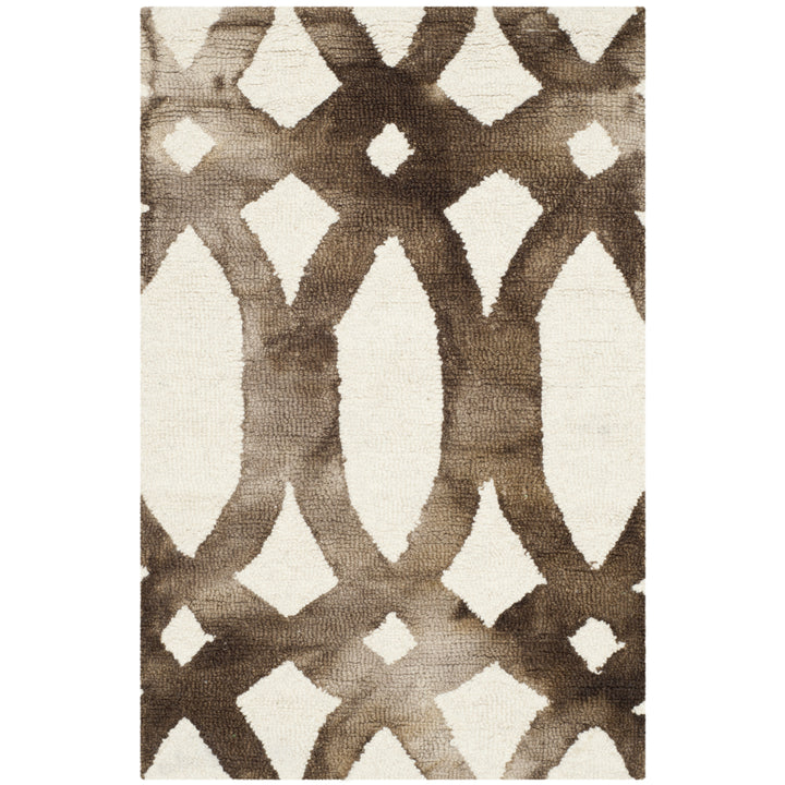 SAFAVIEH Dip Dye DDY675E Handmade Ivory / Chocolate Rug Image 2