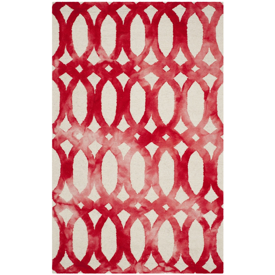 SAFAVIEH Dip Dye DDY675C Handmade Ivory / Red Rug Image 10