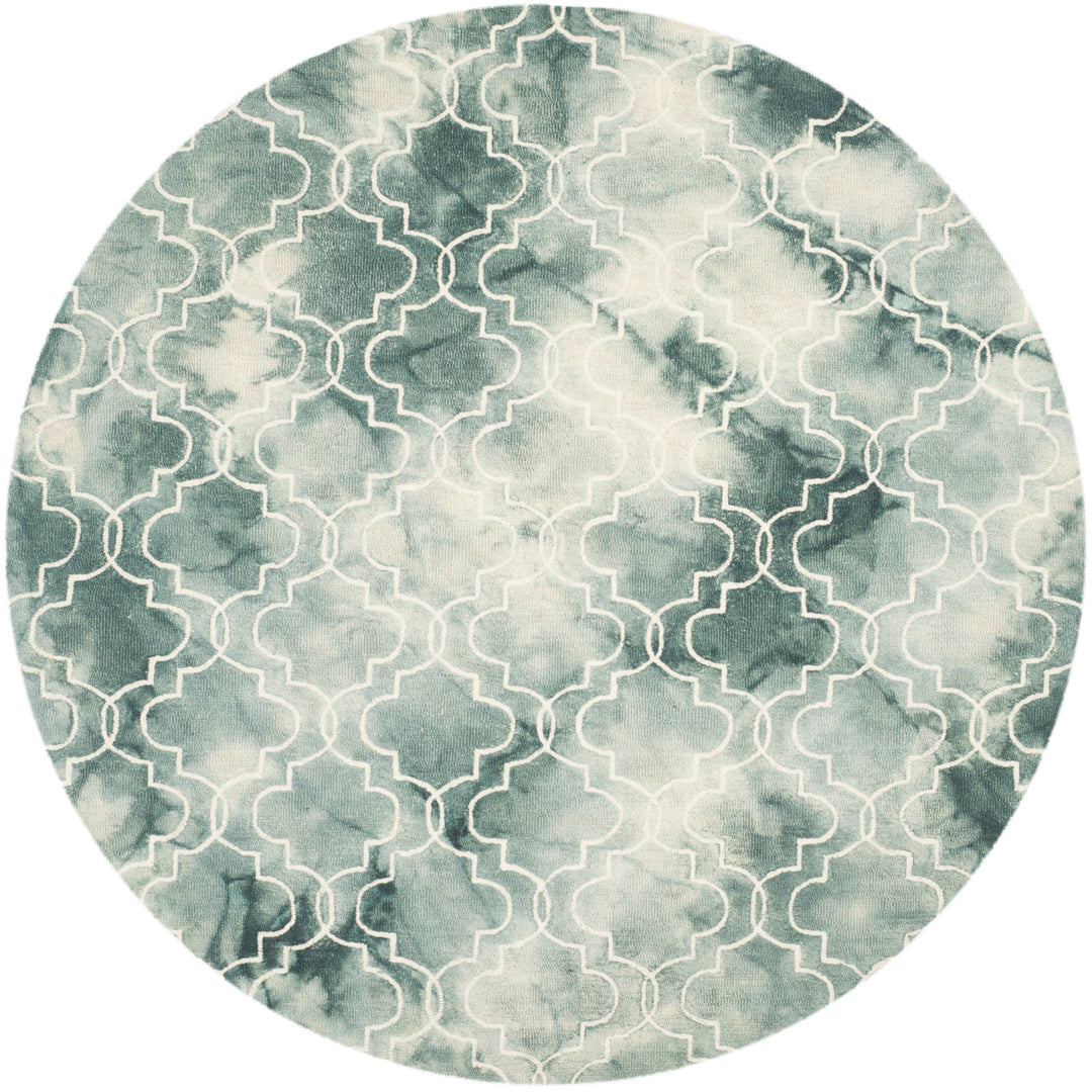 SAFAVIEH Dip Dye DDY676Q Handmade Green / Ivory Rug Image 6