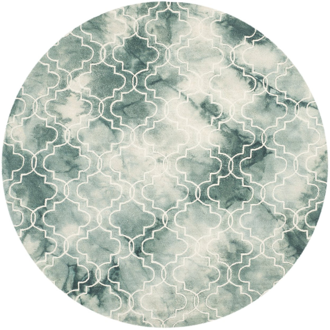 SAFAVIEH Dip Dye DDY676Q Handmade Green / Ivory Rug Image 1