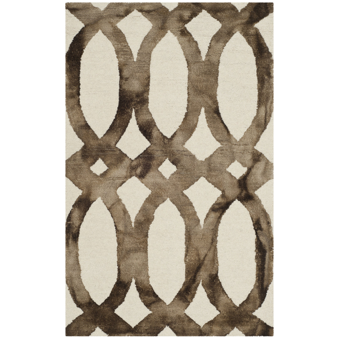 SAFAVIEH Dip Dye DDY675E Handmade Ivory / Chocolate Rug Image 3