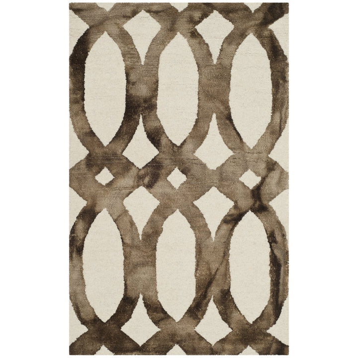 SAFAVIEH Dip Dye DDY675E Handmade Ivory / Chocolate Rug Image 1