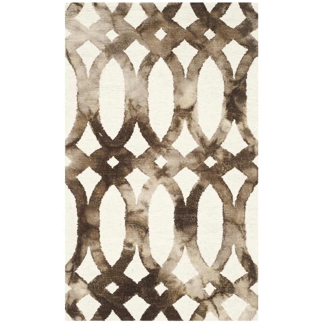 SAFAVIEH Dip Dye DDY675E Handmade Ivory / Chocolate Rug Image 6