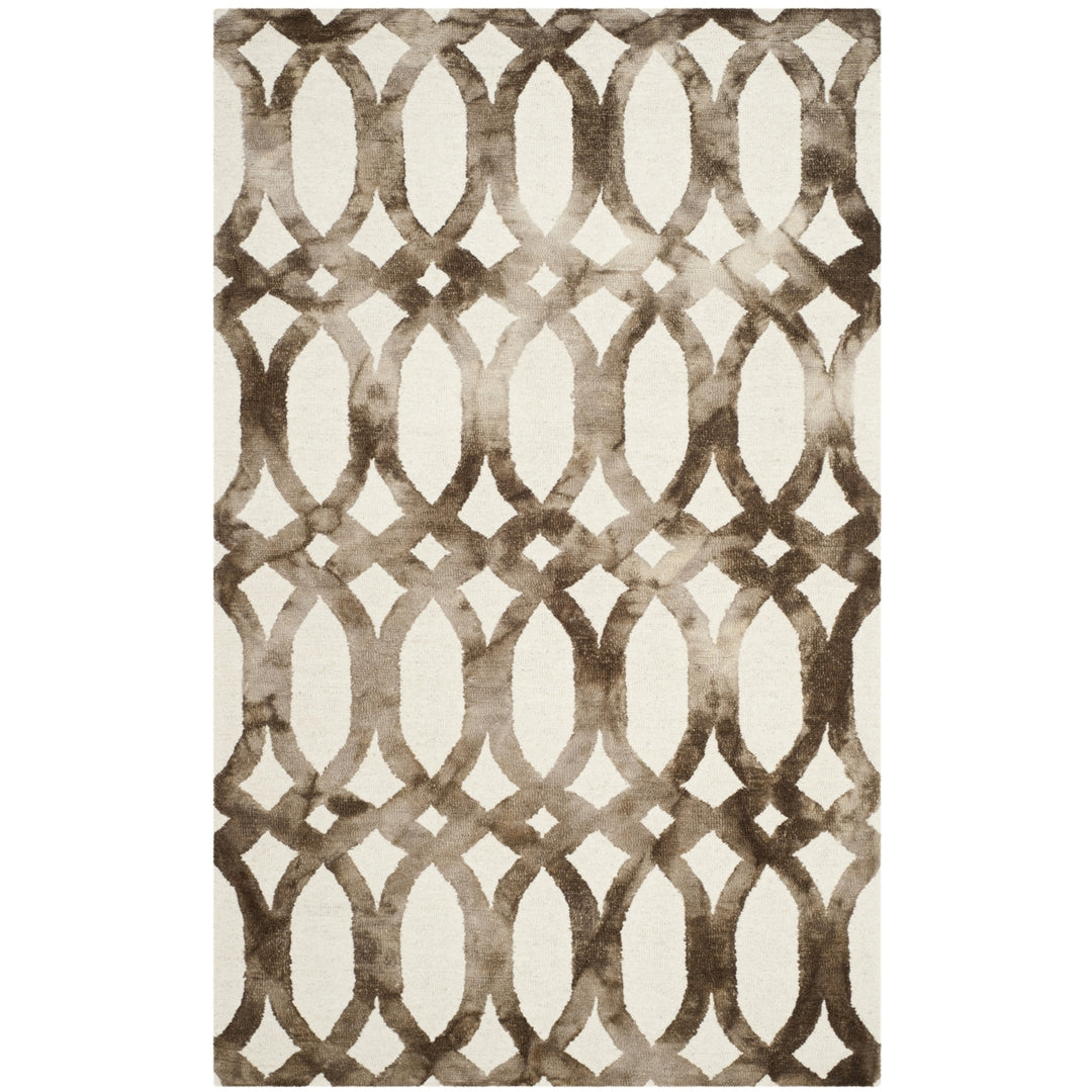 SAFAVIEH Dip Dye DDY675E Handmade Ivory / Chocolate Rug Image 7