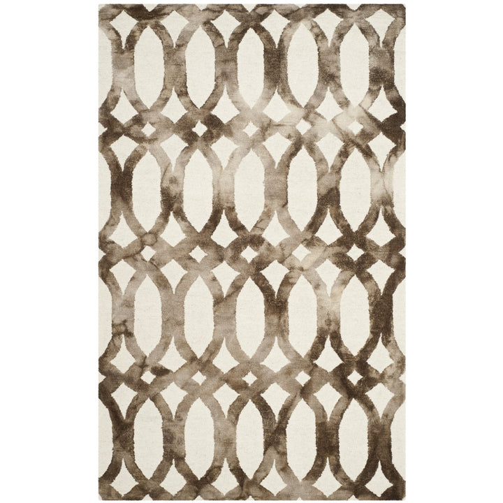 SAFAVIEH Dip Dye DDY675E Handmade Ivory / Chocolate Rug Image 1