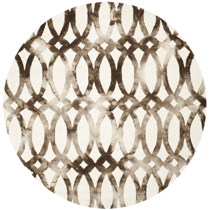 SAFAVIEH Dip Dye DDY675E Handmade Ivory / Chocolate Rug Image 8