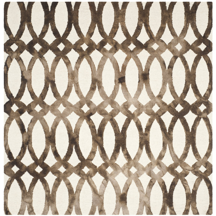 SAFAVIEH Dip Dye DDY675E Handmade Ivory / Chocolate Rug Image 9