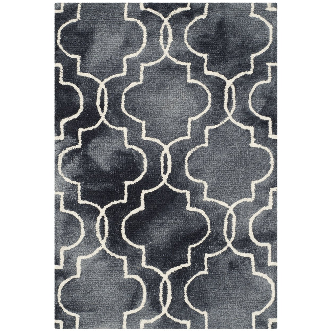 SAFAVIEH Dip Dye DDY676J Handmade Graphite / Ivory Rug Image 1