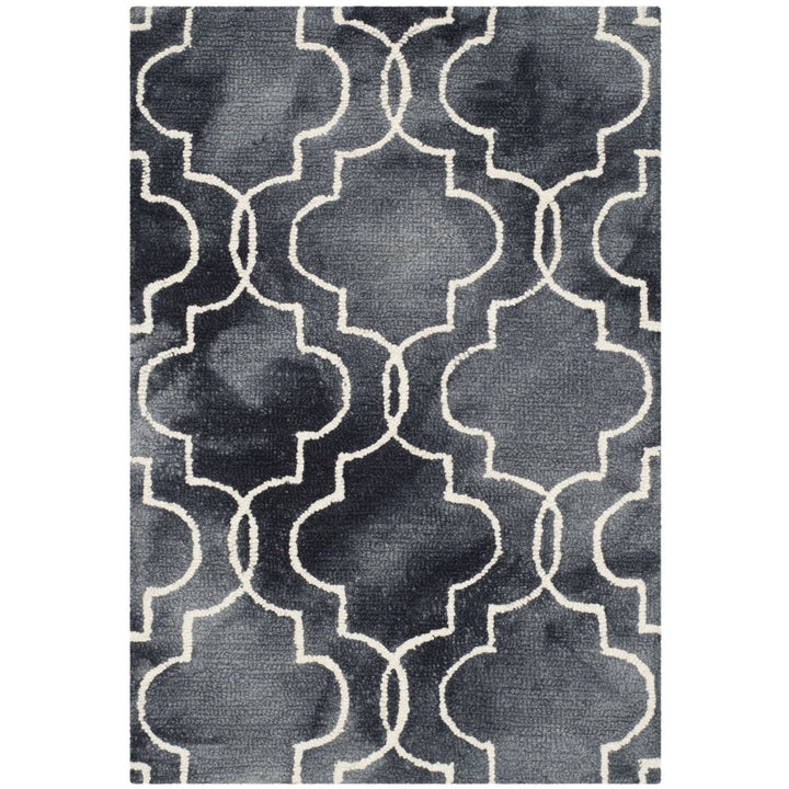 SAFAVIEH Dip Dye DDY676J Handmade Graphite / Ivory Rug Image 1