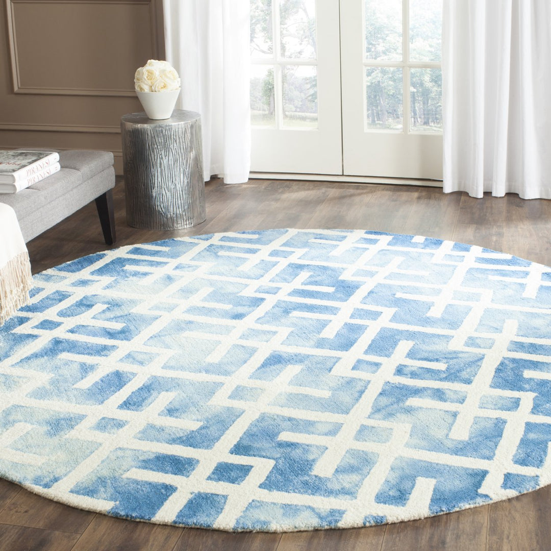 SAFAVIEH Dip Dye DDY677G Handmade Blue / Ivory Rug Image 2