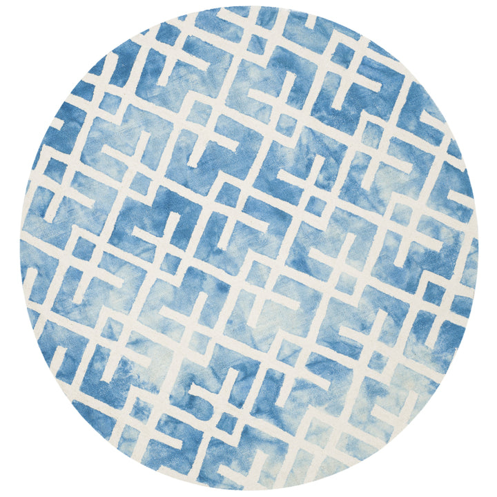 SAFAVIEH Dip Dye DDY677G Handmade Blue / Ivory Rug Image 4