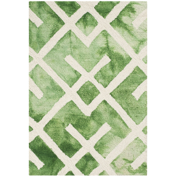 SAFAVIEH Dip Dye DDY677Q Handmade Green / Ivory Rug Image 2