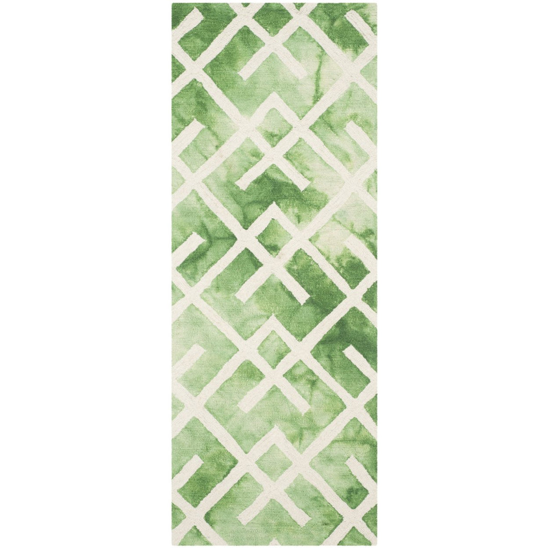 SAFAVIEH Dip Dye DDY677Q Handmade Green / Ivory Rug Image 1