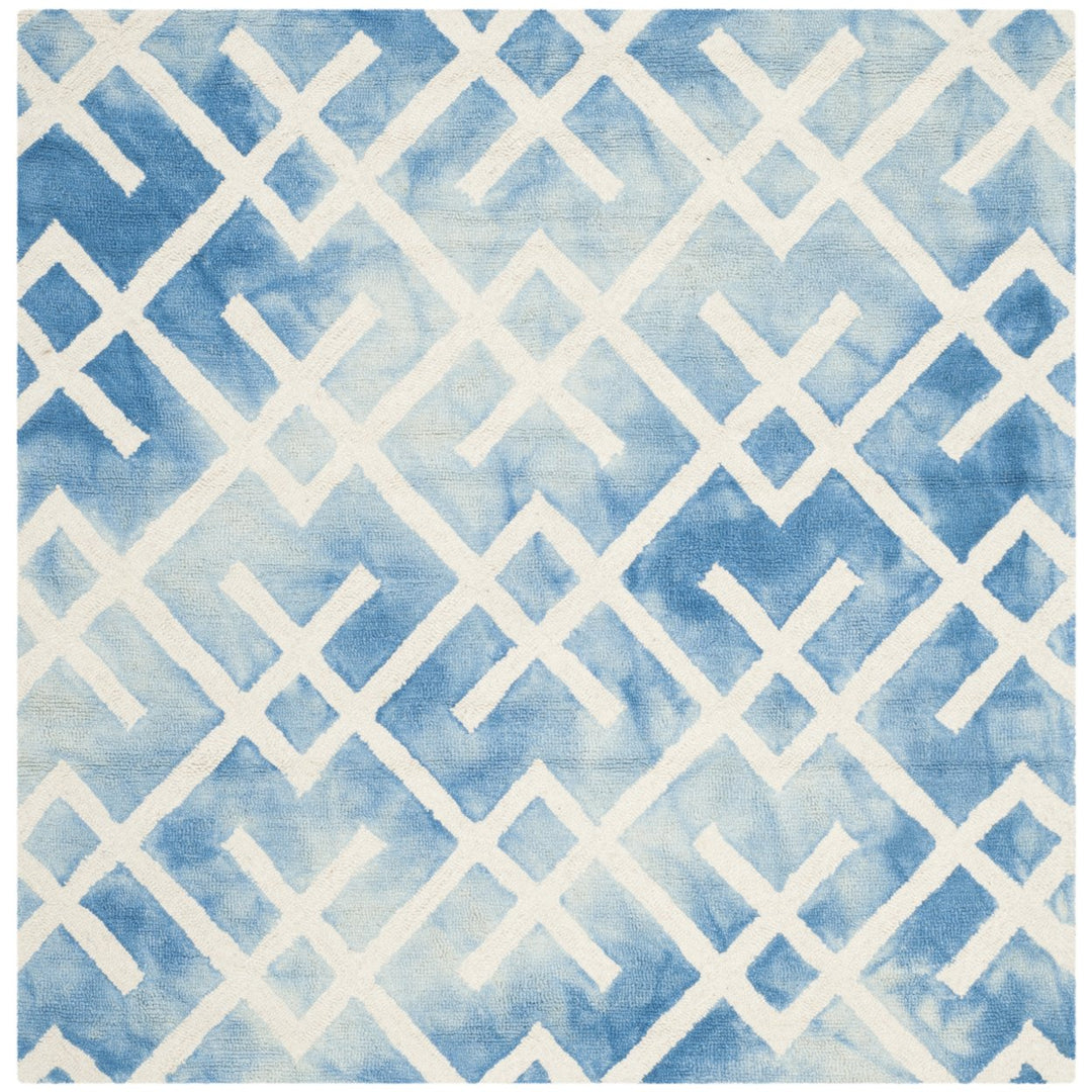 SAFAVIEH Dip Dye DDY677G Handmade Blue / Ivory Rug Image 1