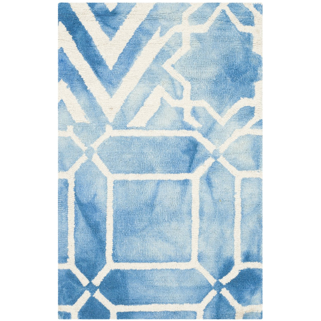 SAFAVIEH Dip Dye DDY678G Handmade Blue / Ivory Rug Image 2