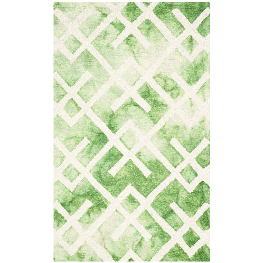 SAFAVIEH Dip Dye DDY677Q Handmade Green / Ivory Rug Image 5