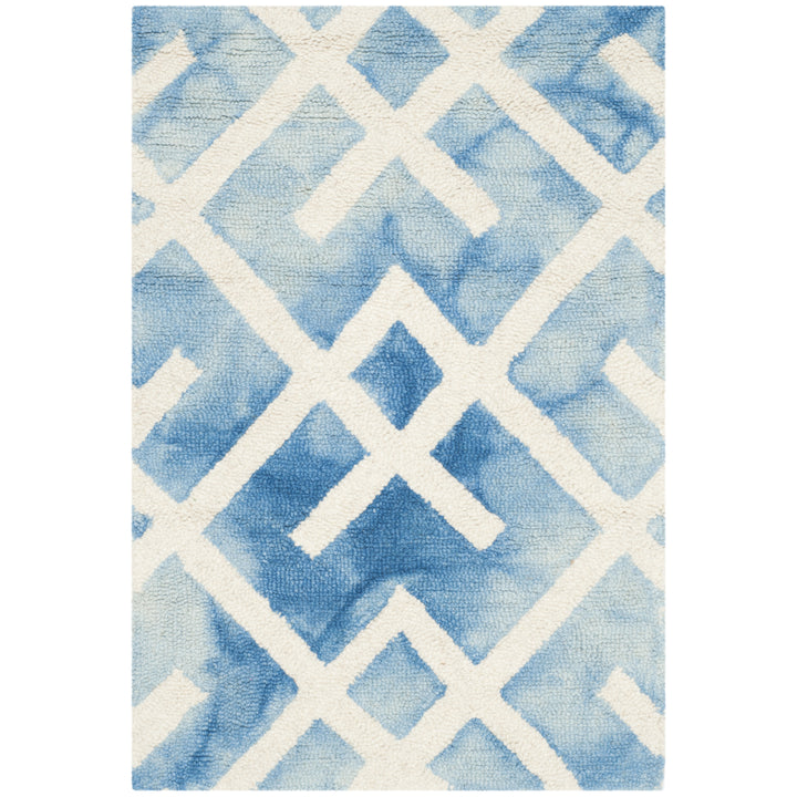 SAFAVIEH Dip Dye DDY677G Handmade Blue / Ivory Rug Image 8