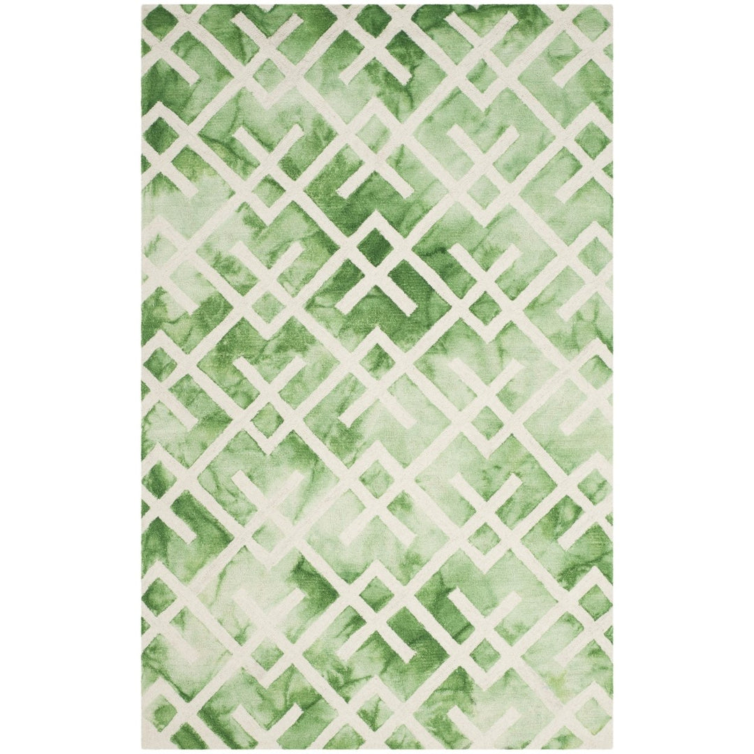 SAFAVIEH Dip Dye DDY677Q Handmade Green / Ivory Rug Image 6