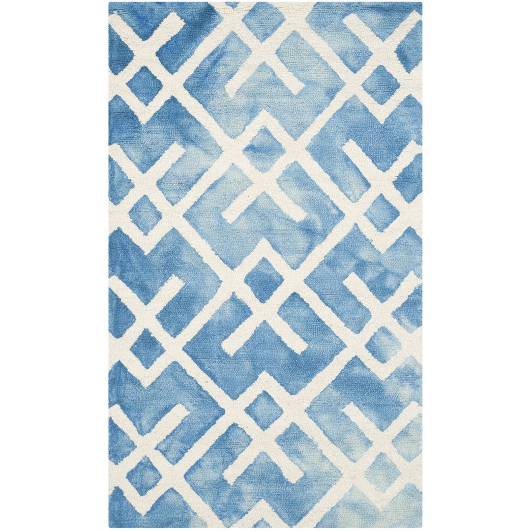 SAFAVIEH Dip Dye DDY677G Handmade Blue / Ivory Rug Image 9