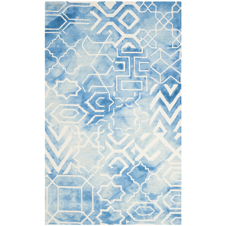 SAFAVIEH Dip Dye DDY678G Handmade Blue / Ivory Rug Image 5