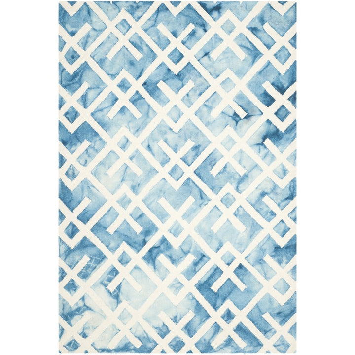 SAFAVIEH Dip Dye DDY677G Handmade Blue / Ivory Rug Image 10