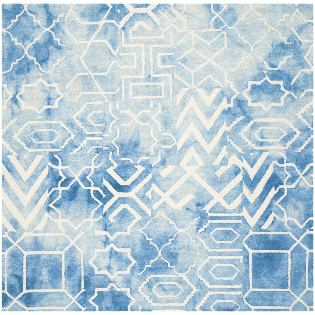 SAFAVIEH Dip Dye DDY678G Handmade Blue / Ivory Rug Image 7