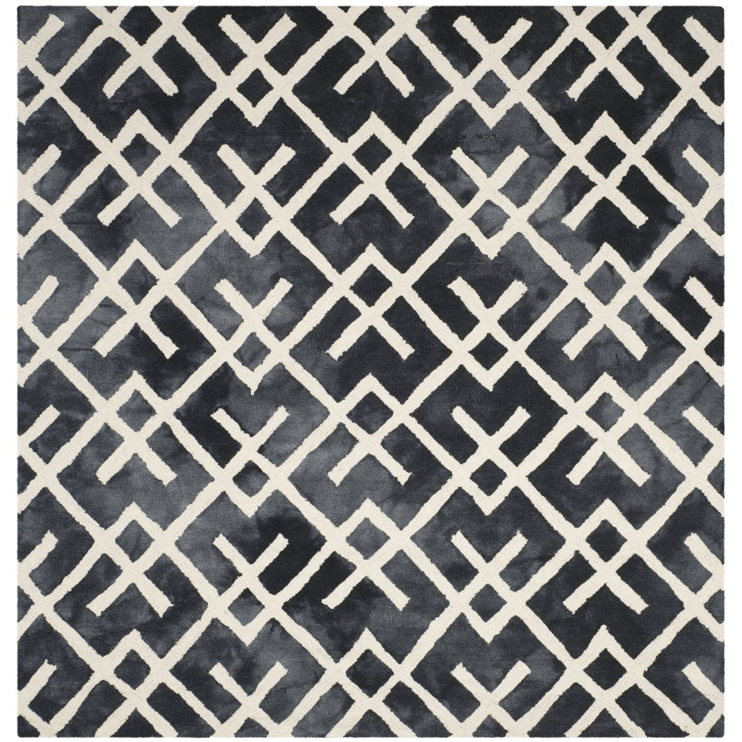 SAFAVIEH Dip Dye DDY677J Handmade Graphite / Ivory Rug Image 1