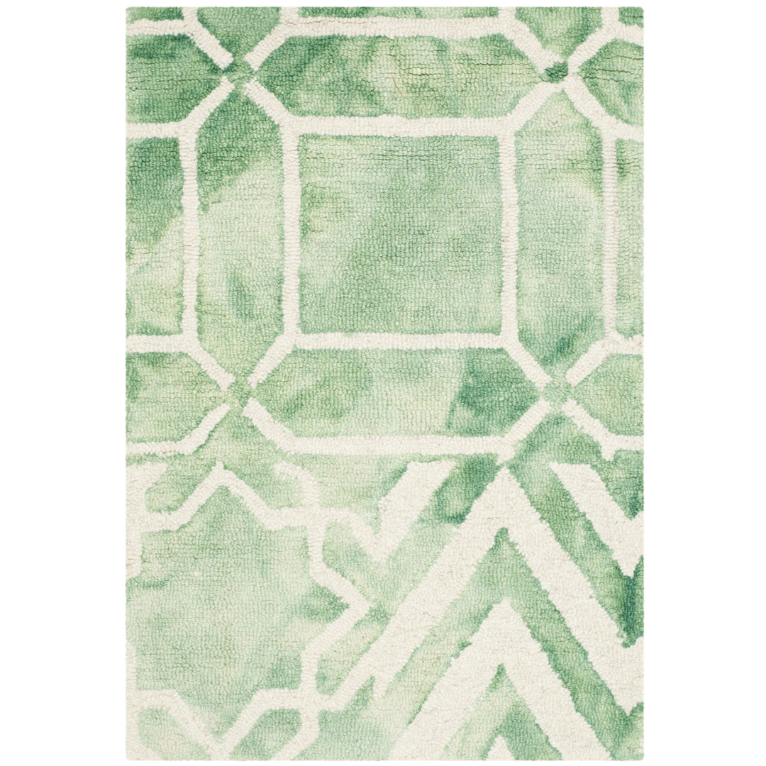 SAFAVIEH Dip Dye DDY678Q Handmade Green / Ivory Rug Image 2