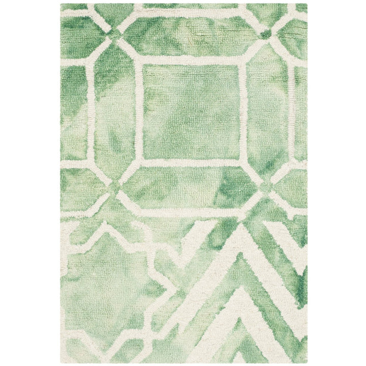 SAFAVIEH Dip Dye DDY678Q Handmade Green / Ivory Rug Image 1