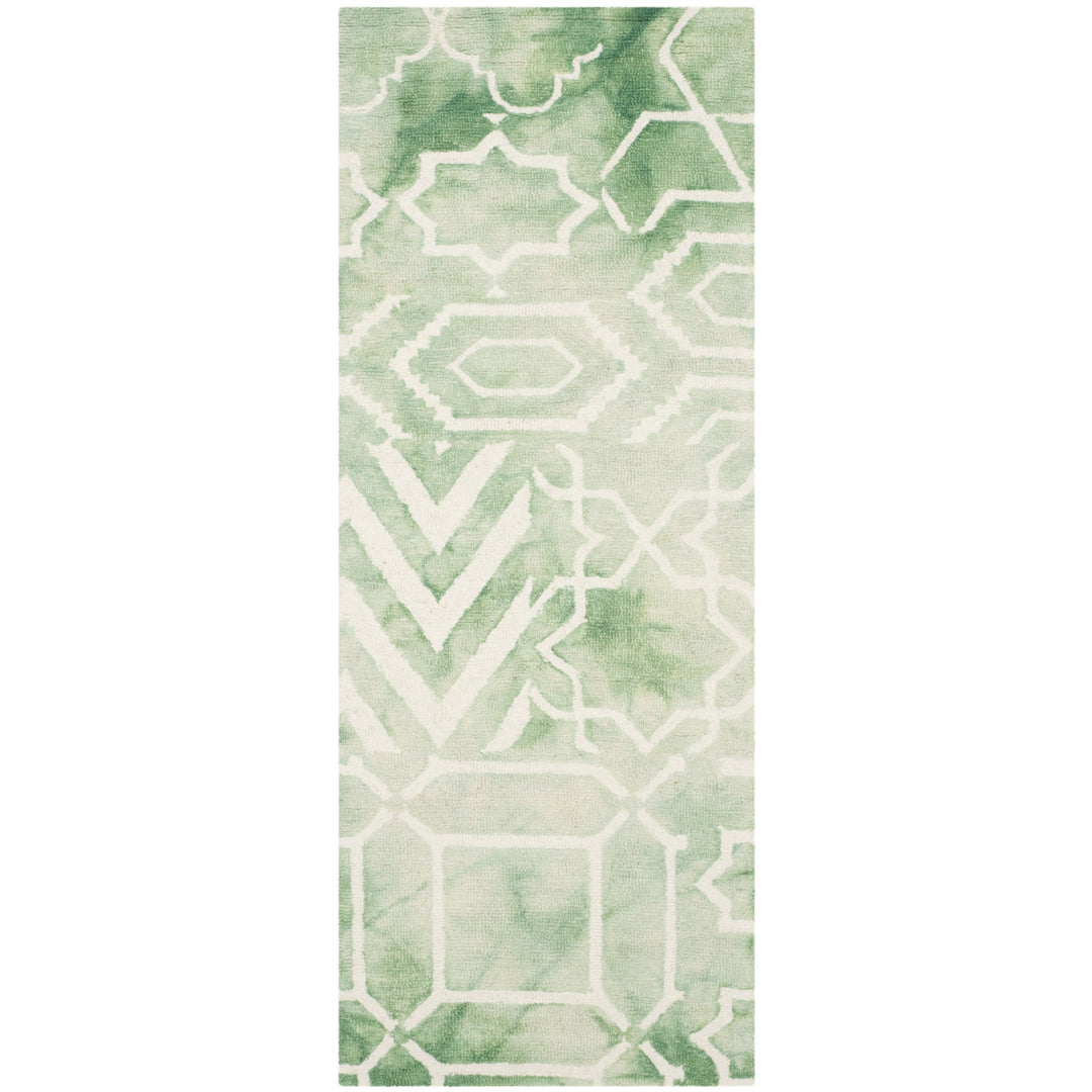 SAFAVIEH Dip Dye DDY678Q Handmade Green / Ivory Rug Image 3