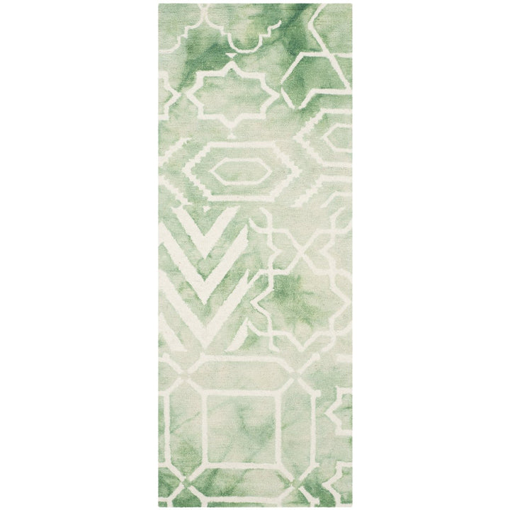 SAFAVIEH Dip Dye DDY678Q Handmade Green / Ivory Rug Image 1