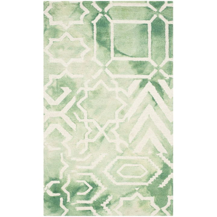 SAFAVIEH Dip Dye DDY678Q Handmade Green / Ivory Rug Image 5