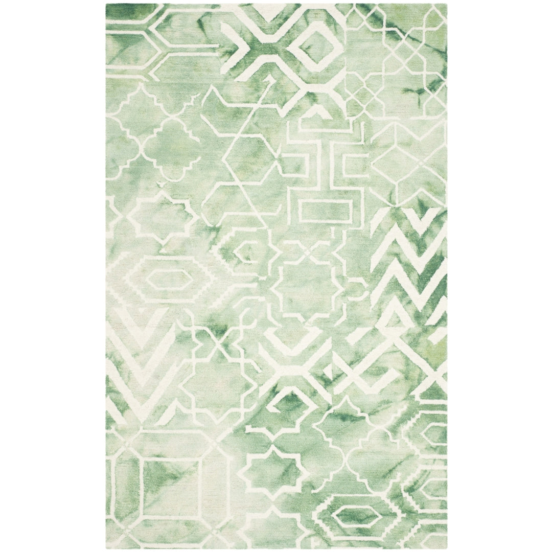 SAFAVIEH Dip Dye DDY678Q Handmade Green / Ivory Rug Image 6