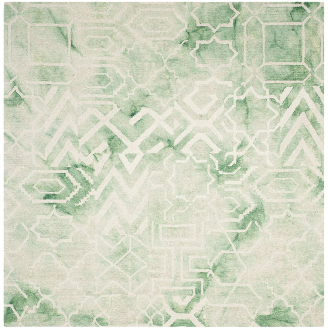 SAFAVIEH Dip Dye DDY678Q Handmade Green / Ivory Rug Image 1