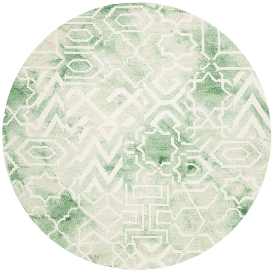 SAFAVIEH Dip Dye DDY678Q Handmade Green / Ivory Rug Image 9