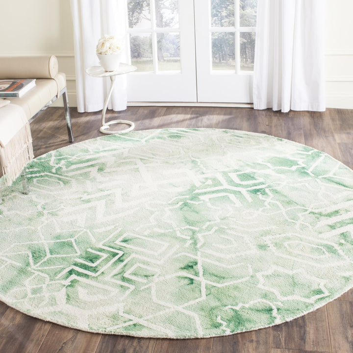 SAFAVIEH Dip Dye DDY678Q Handmade Green / Ivory Rug Image 10