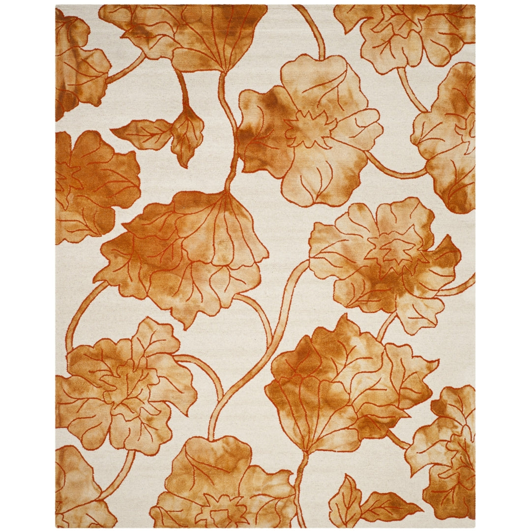 SAFAVIEH Dip Dye DDY683A Handmade Ivory / Orange Rug Image 1