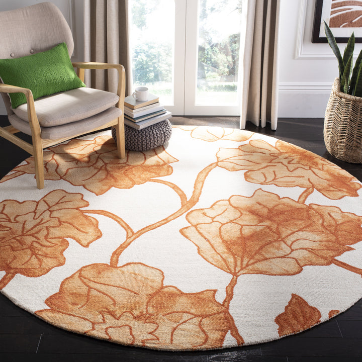 SAFAVIEH Dip Dye DDY683A Handmade Ivory / Orange Rug Image 2